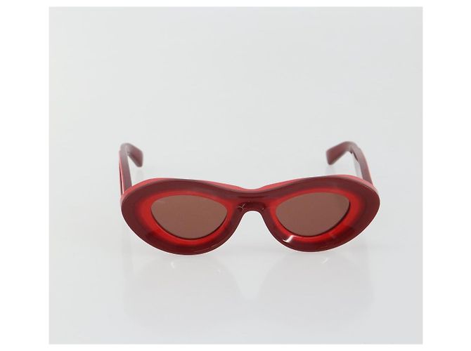 Gafas de sol BOTTEGA VENETA de plástico Rojo Auth 190515M Roja - vista 13