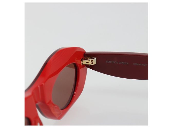 Gafas de sol BOTTEGA VENETA de plástico Rojo Auth 190515M Roja - vista 14
