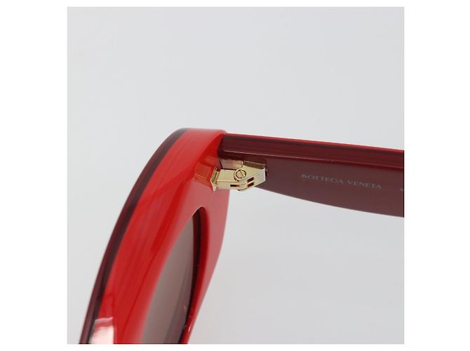 Gafas de sol BOTTEGA VENETA de plástico Rojo Auth 190515M Roja - vista 15