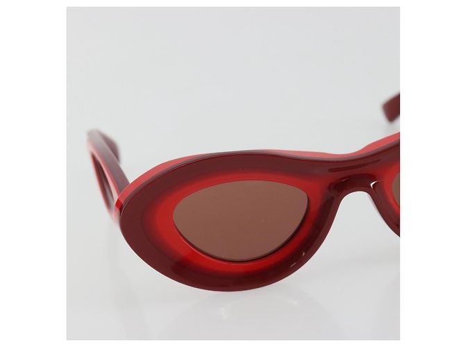 Gafas de sol BOTTEGA VENETA de plástico Rojo Auth 190515M Roja - vista 5