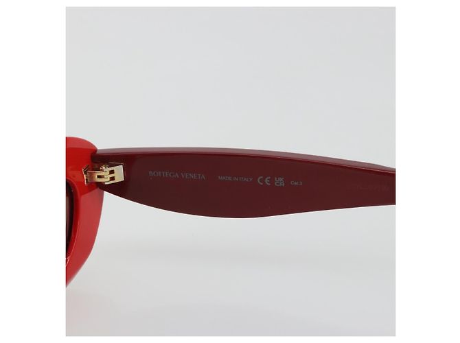 Gafas de sol BOTTEGA VENETA de plástico Rojo Auth 190515M Roja - vista 8