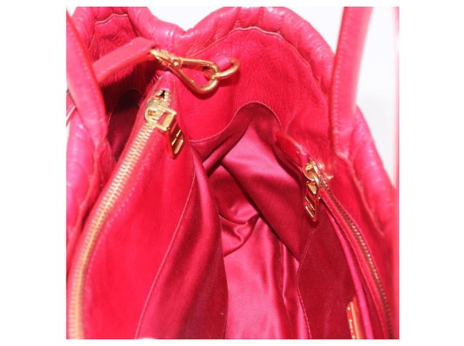 Borsa a mano Miu Miu Matelasse in pelle 2way Rosso Oro Auth BA13893V D'oro - vista 23