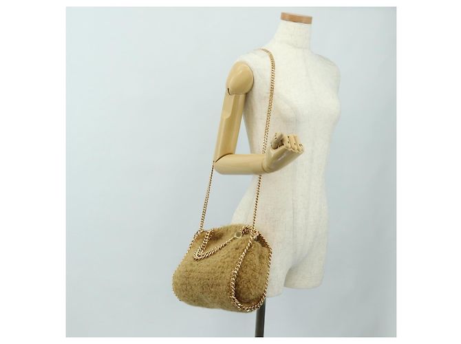 Autre Marque Borsa a Spalla Stella MacCartney Chain Falabella Bore 2way Brown Gold Auth 190391V Marrone D'oro - vista 24