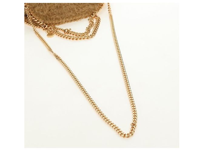 Autre Marque Borsa a Spalla Stella MacCartney Chain Falabella Bore 2way Brown Gold Auth 190391V Marrone D'oro - vista 9