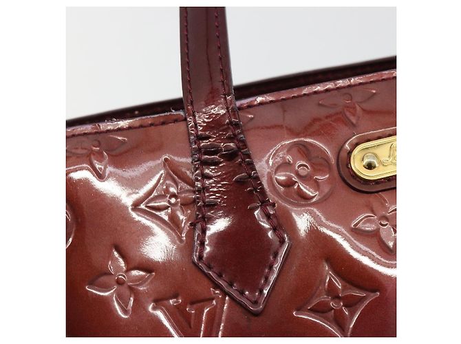 LOUIS VUITTON Sac à main Monogram Vernis Wilshire MM Amarante M91645 Auth 190828 Bordeaux - vue 10