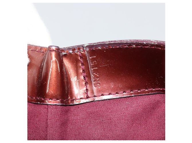 LOUIS VUITTON Sac à main Monogram Vernis Wilshire MM Amarante M91645 Auth 190828 Bordeaux - vue 12