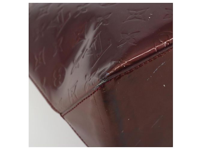 LOUIS VUITTON Sac à main Monogram Vernis Wilshire MM Amarante M91645 Auth 190828 Bordeaux - vue 15