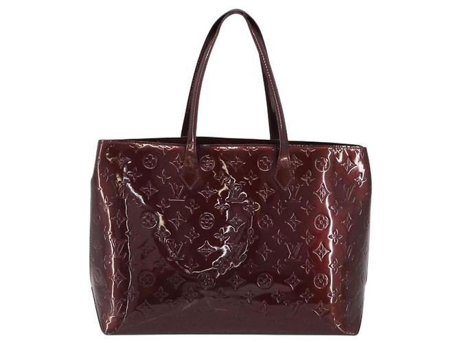 LOUIS VUITTON Sac à main Monogram Vernis Wilshire MM Amarante M91645 Auth 190828 Bordeaux - vue 2