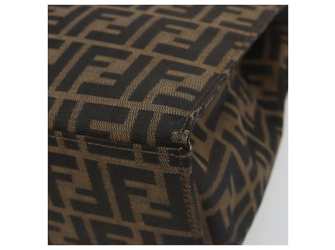 FENDI Zucca Canvas Mamma Baguette Tote Bag Marrone Nero Aut 190385 - vista 15