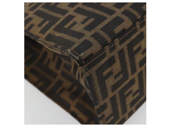 FENDI Zucca Canvas Mamma Baguette Tote Bag Marrone Nero Aut 190385 - vista 16