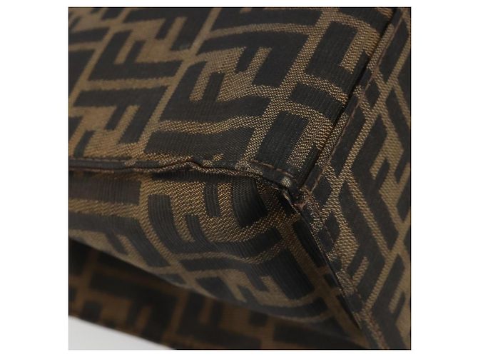 FENDI Zucca Canvas Mamma Baguette Tote Bag Marrone Nero Aut 190385 - vista 17