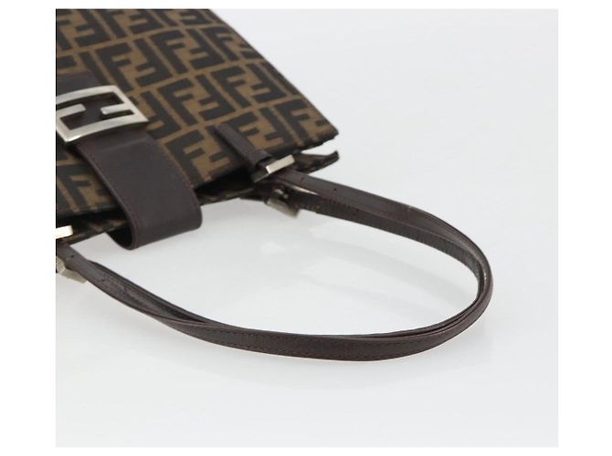 FENDI Zucca Canvas Mamma Baguette Tote Bag Marrone Nero Aut 190385 - vista 7