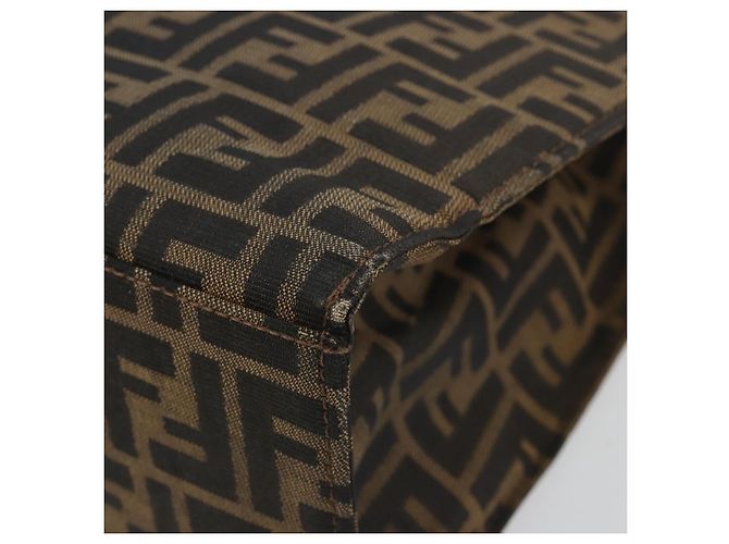 FENDI Zucca Canvas Mamma Baguette Tote Bag Marrone Nero Aut 190385 - vista 8