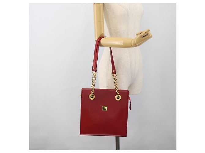 Borsa a Spalla MCM in Pelle Rossa e Oro Auth ar14008 Rosso D'oro - vista 20