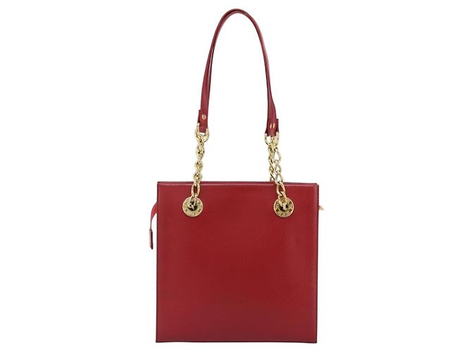 Borsa a Spalla MCM in Pelle Rossa e Oro Auth ar14008 Rosso D'oro - vista 3