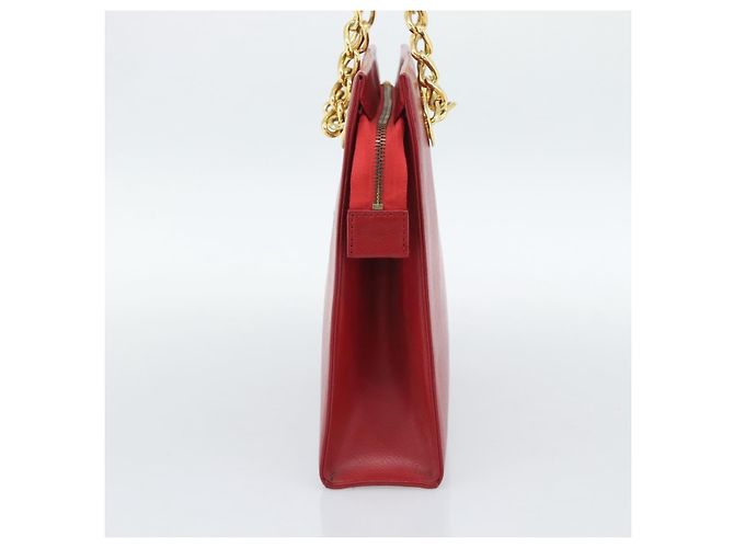 Borsa a Spalla MCM in Pelle Rossa e Oro Auth ar14008 Rosso D'oro - vista 5
