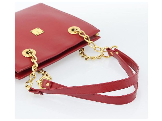 Borsa a Spalla MCM in Pelle Rossa e Oro Auth ar14008 Rosso D'oro - vista 7