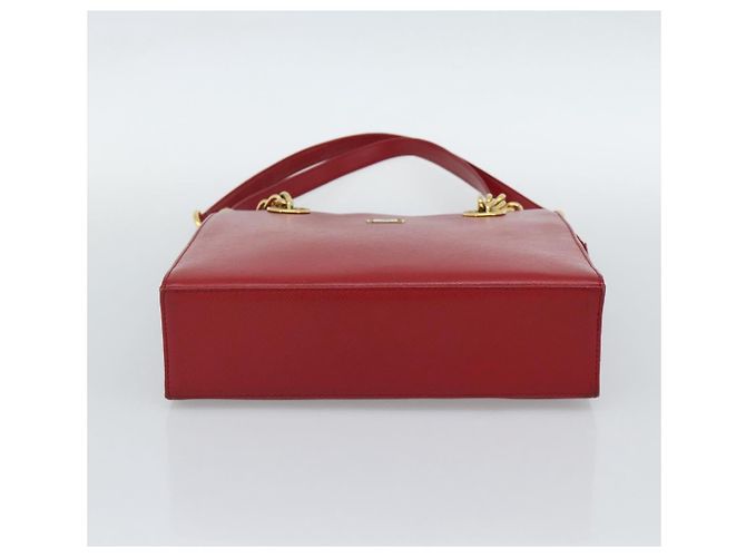 Borsa a Spalla MCM in Pelle Rossa e Oro Auth ar14008 Rosso D'oro - vista 9