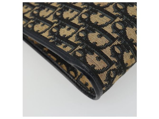 Borsa a tracolla Christian Dior Trotter Canvas Navy Gold Auth BA13956 D'oro Blu navy - vista 13