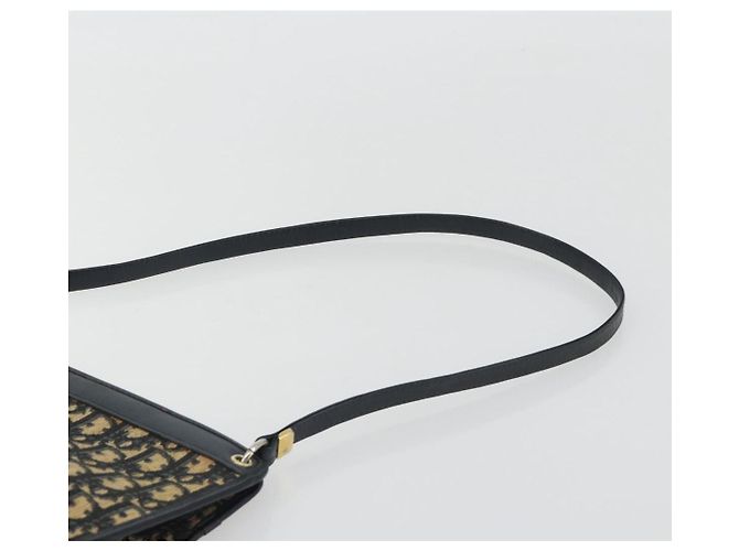 Borsa a tracolla Christian Dior Trotter Canvas Navy Gold Auth BA13956 D'oro Blu navy - vista 8