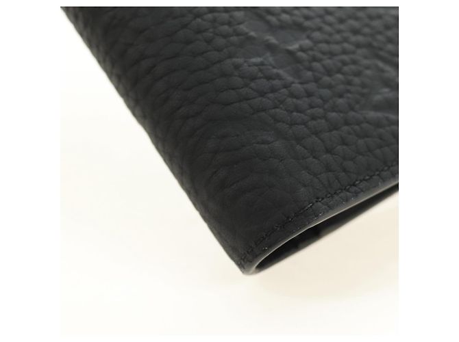 LOUIS VUITTON Taurillon Clemence Brazza Portefeuille M69038 Auth 186687SM Nero - vista 14