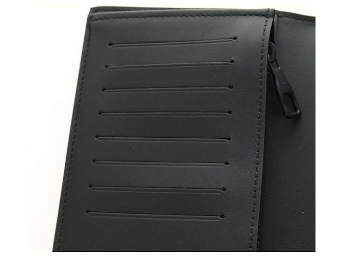 LOUIS VUITTON Taurillon Clemence Brazza Portefeuille M69038 Auth 186687SM Nero - vista 18