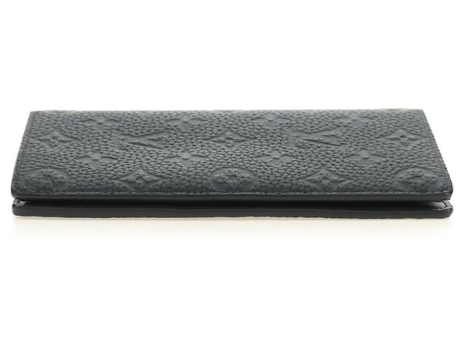 LOUIS VUITTON Taurillon Clemence Brazza Portefeuille M69038 Auth 186687SM Nero - vista 3