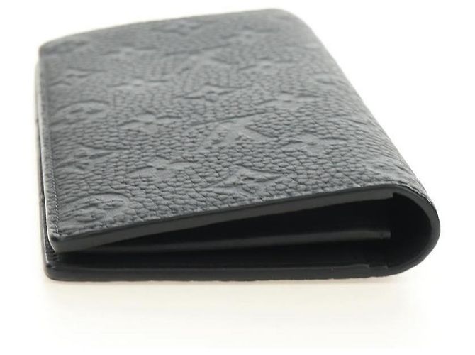 LOUIS VUITTON Taurillon Clemence Brazza Portefeuille M69038 Auth 186687SM Nero - vista 5
