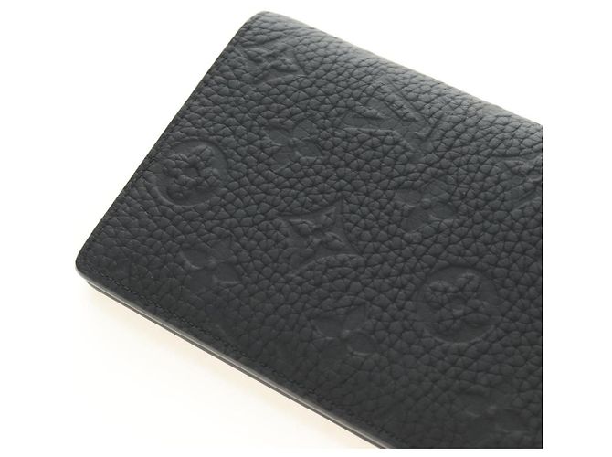 LOUIS VUITTON Taurillon Clemence Brazza Portefeuille M69038 Auth 186687SM Nero - vista 7