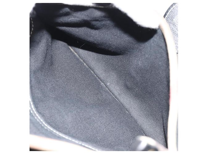 Borsa a Spalla BURBERRY Nova Check in Pelle e Tela Beige Nero Auth bs35984A - vista 23