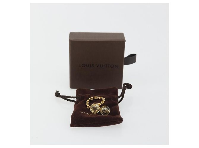 Anello LOUIS VUITTON Bergvale Inclusion Fawn in metallo Oro M65539 LV Auth BA13861V - vista 10