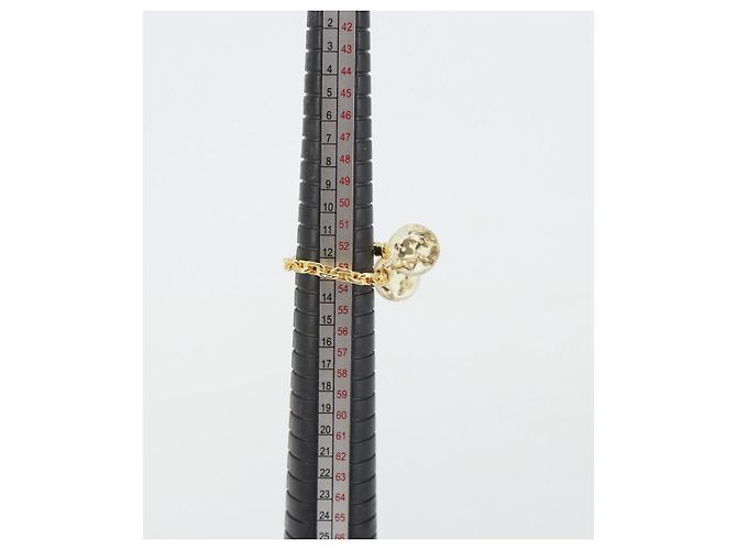 Anello LOUIS VUITTON Bergvale Inclusion Fawn in metallo Oro M65539 LV Auth BA13861V - vista 11