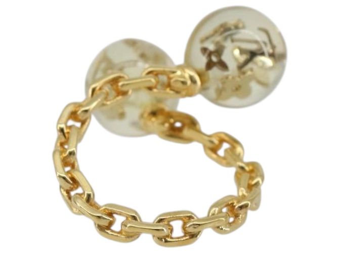 Anello LOUIS VUITTON Bergvale Inclusion Fawn in metallo Oro M65539 LV Auth BA13861V - vista 3