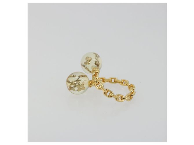 Anello LOUIS VUITTON Bergvale Inclusion Fawn in metallo Oro M65539 LV Auth BA13861V - vista 4