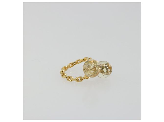 Anello LOUIS VUITTON Bergvale Inclusion Fawn in metallo Oro M65539 LV Auth BA13861V - vista 5
