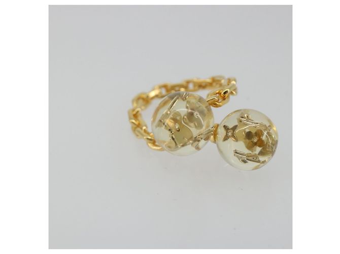 Anello LOUIS VUITTON Bergvale Inclusion Fawn in metallo Oro M65539 LV Auth BA13861V - vista 6