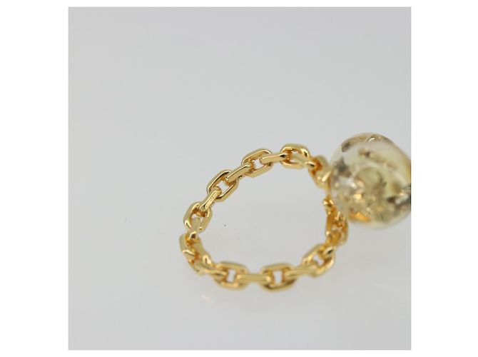 Anello LOUIS VUITTON Bergvale Inclusion Fawn in metallo Oro M65539 LV Auth BA13861V - vista 8