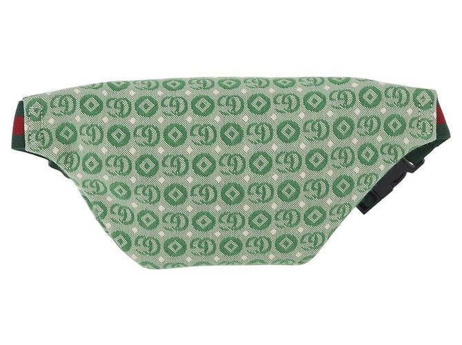 Marsupio per bambini GUCCI Sherry Line in tela verde argento 502095 Auth BA13773V - vista 3