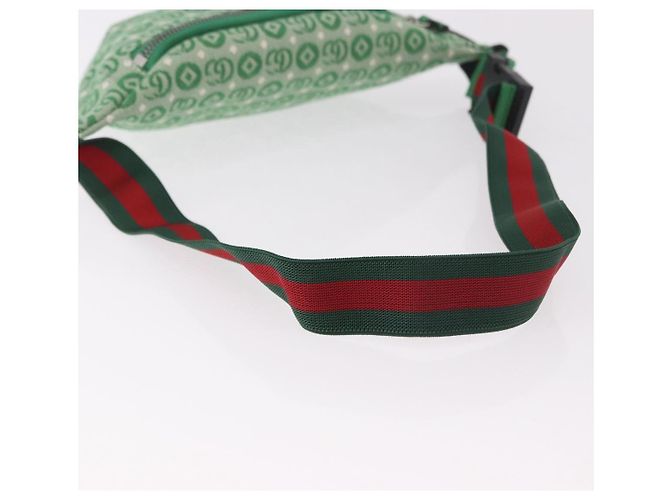 Marsupio per bambini GUCCI Sherry Line in tela verde argento 502095 Auth BA13773V - vista 7