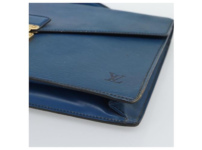 Borsa LOUIS VUITTON Epi Porte Documents Bandouliere Toledo Blue LV Auth 190800 - vista 16