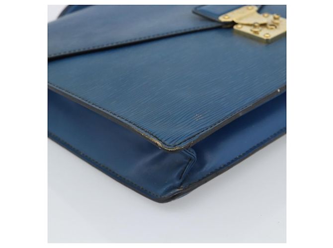 Borsa LOUIS VUITTON Epi Porte Documents Bandouliere Toledo Blue LV Auth 190800 - vista 17