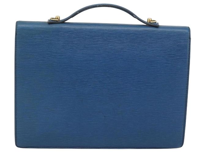 Borsa LOUIS VUITTON Epi Porte Documents Bandouliere Toledo Blue LV Auth 190800 - vista 2