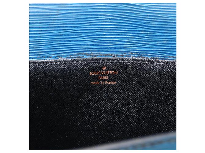 Borsa LOUIS VUITTON Epi Porte Documents Bandouliere Toledo Blue LV Auth 190800 - vista 21