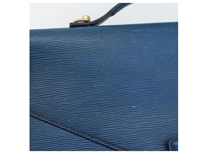 Borsa LOUIS VUITTON Epi Porte Documents Bandouliere Toledo Blue LV Auth 190800 - vista 8