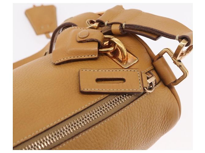 Borsa a Spalla in Pelle Beige Oro PRADA Auth gh2210A D'oro - vista 18