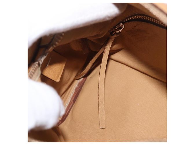Borsa a Spalla in Pelle Beige Oro PRADA Auth gh2210A D'oro - vista 23