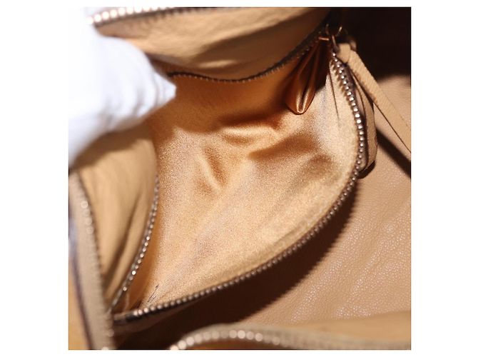 Borsa a Spalla in Pelle Beige Oro PRADA Auth gh2210A D'oro - vista 24