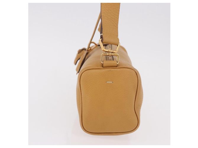Borsa a Spalla in Pelle Beige Oro PRADA Auth gh2210A D'oro - vista 3