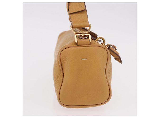 Borsa a Spalla in Pelle Beige Oro PRADA Auth gh2210A D'oro - vista 4