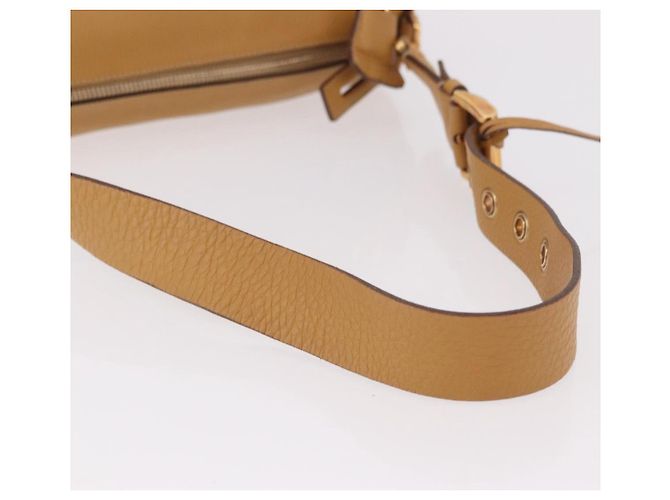 Borsa a Spalla in Pelle Beige Oro PRADA Auth gh2210A D'oro - vista 7